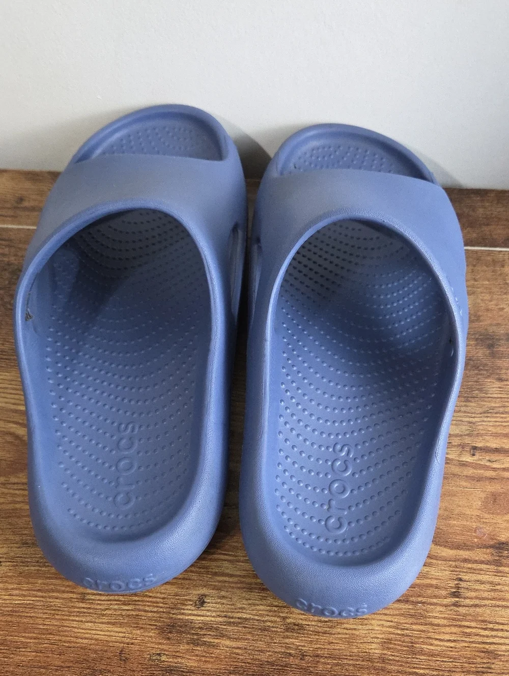 Crocs Men Blue Mellow Recovery Slides Sz 11 Slip-On Casual Comfy Coastal Leisure